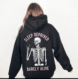 Sleep Deprived Hoodie, Barely Alive Round Neck Unisex Hoodie, Gift for him/ her