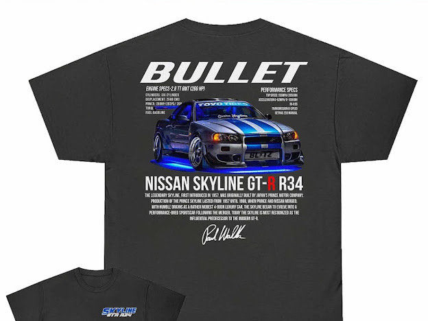 Bullet Skyline Nissan GTR T-shirt, Fast Furious car T-shirt, Gift For Him/Her, Car lover