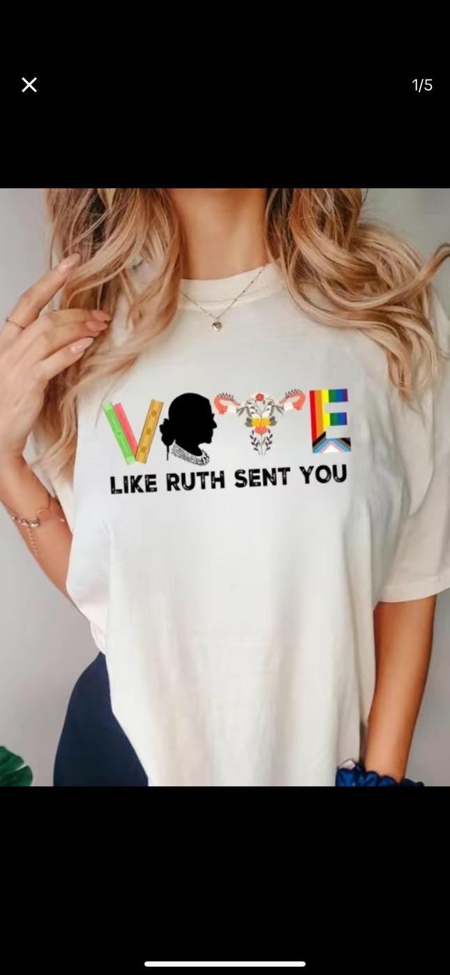 Like ruth sent you Tshirt, Vote 2024 Tshirt, Gift For Him/Her, Casual Tshirt, Gift for dad/mom Tshirt