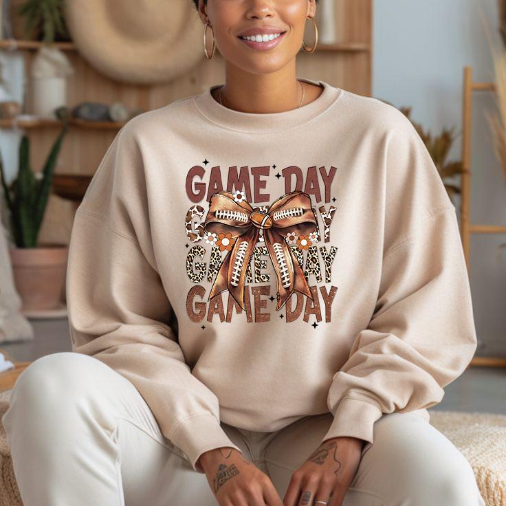 Game Day, Coquette Football Shirt, Gift for friend, Gift for love one