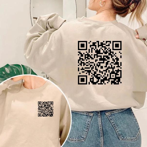 QR Code F.U Hoodie,  Very Funny gift, QR code sweater/ Tshirt. Gift for all season